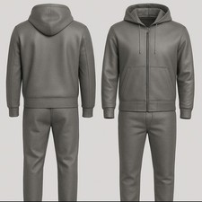 Men Jogging Tracksuit Men Genuine Leather Hooded Track Suit Sweat suit