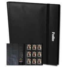 Trading Card Supplies - BCW Folio - BLACK (20 x 9-Pocket Double Pages) - New