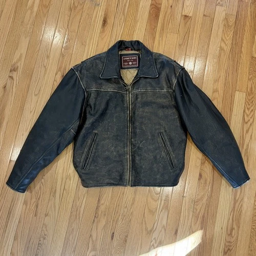 Men's Andrew Marc Distressed Brown Leather (Size M) - product listing photo