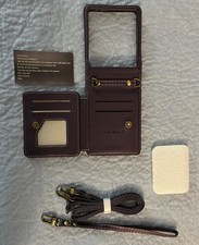 Samsung Galaxy Z Flip7 Leather Crossbody Wallet Phone Case with Card Slot RFID