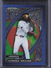 2026 Leaf Baseball Nation #103 Joshua Kuroda-Grauer Blue Prismatic #/49