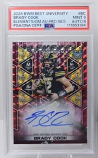 2024 Bowman Best U Brady Cook Elements Of The Game Red Geometric Auto 3/10 PSA 9