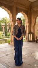 Ready-to-Wear Designer Saree for Adults Bollywood Party and Indian Pakistani Wed