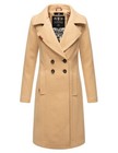 Damen Wollmantel Winter-Jacke Kurz Mantel Parka warm Wooly Beige Gr. XL (B-Ware)