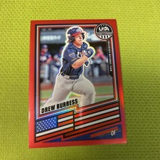 2026 Prizm Stars & Stripes USA Baseball Drew Burress Red Prizm /399