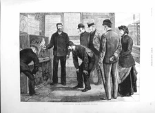 Old Antique Print 1884 Travellers Foreign Climes Animals Cages Fine Art 19th