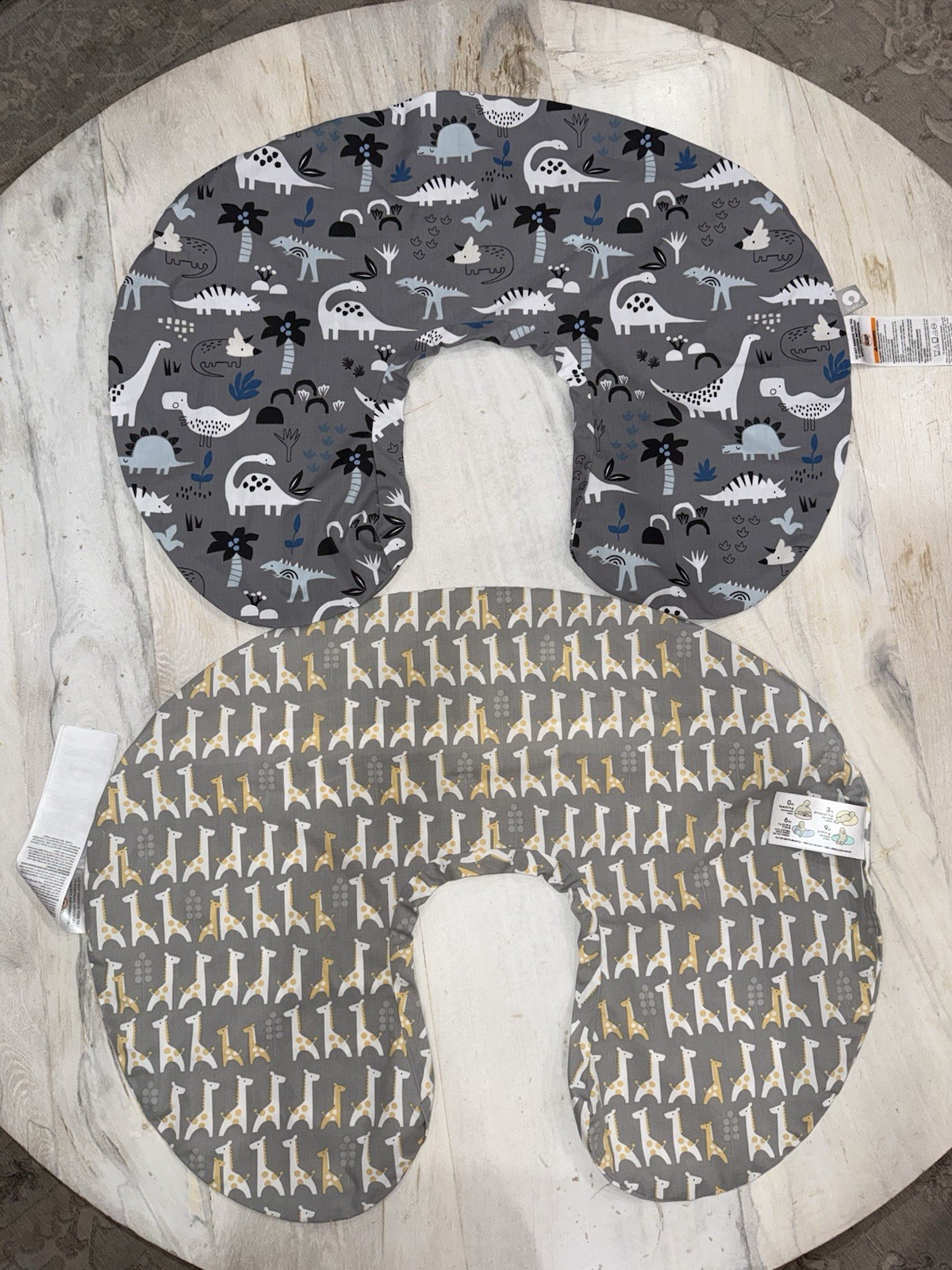 Boppy Baby Nursing Pillow Zippered Slipcover Covers ONLY- Set Of Two! Animals-image