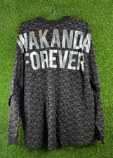Marvel Shirt Mens XXL 2XL Black Panther Wakanda Forever Spirit Jersey