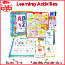 Preschool Learning Activities - Reusable Letter Number Tracing Book for Kids
