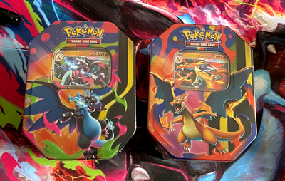 【訳あり】ポケモン Mega Charizard X EX セット Pokemon TCG Mega Charizard X Ex Tins Set of 2 Sealed ( 1 MCY & 1