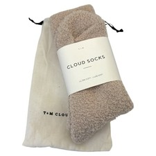 Cloud Socks Ultra-Luxe Warm and Fuzzy Super Soft Luxurious FabricTan