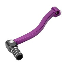 Folding Motorcycle Gear Shifter Purple Lever Black Head with Silver Tone Ring