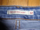 Levi's 721 High Rise Skinny Women's Blue Jeans 32x28 Blue Denim — photo 8