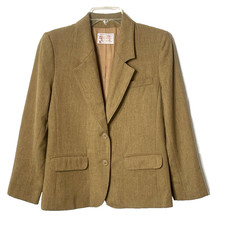 Pendleton Vintage Women s Blazer Camel Brown 100 Virgin Wool Size 6 Petite USA