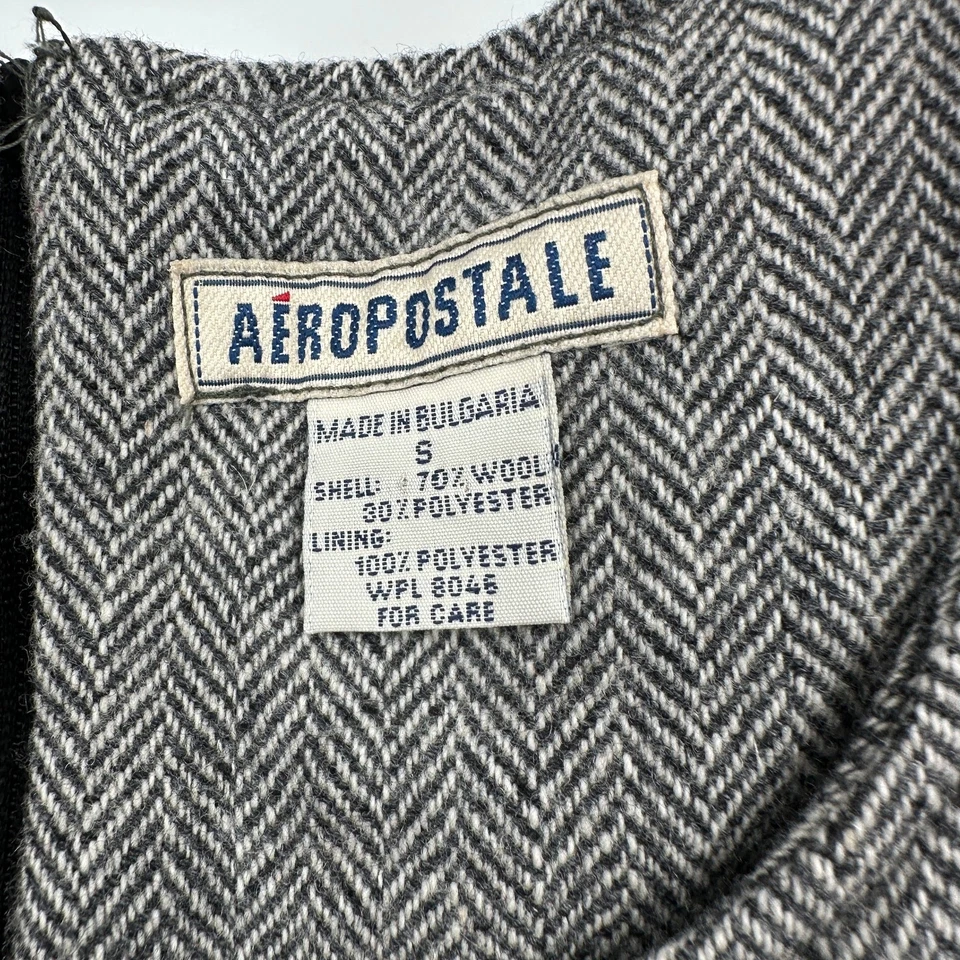 Vestido Aeropostale para Mujer S Mezcla de Lana Espiga Academia Preppy Mod Mini Foto 3 de 4