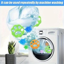 2PCS Reusable Pet Hair Remover Laundry Lint Catcher for Washer Dryer Clothes