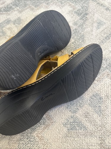 Clarks Collection Leder Cut Out Sandalen gelb - Bild 7 von 10