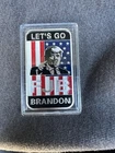 Donald Trump 1 Troy oz .999 Fine Silver Bar Colorized "Let's Go Brandon".