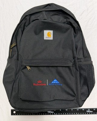 Carhartt Budweiser Folds of Honor Black Canvas Backpack Work Bag Everyday Carry