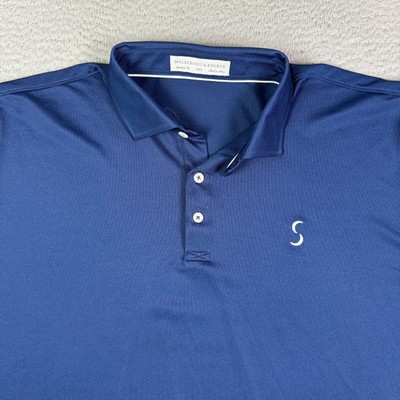 Holderness Bourne Macdonald Shirt Mens 2XL Navy Golf Preppy Signature Fit