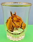 VTG Glass Sherry Shot Shorts Grand National Horse Race Winner Team Spirit 1964