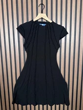 Urban Outfitters Dress Small Womens Black Ribbed Seamless Stretch Trim Skater