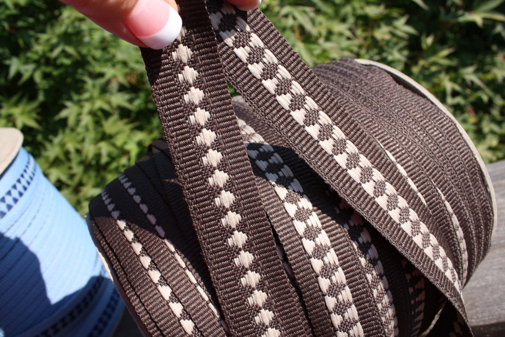 Woven Fabric Tape Trim Diamond Stripe Brown, 1 inch by the 1 yard eBay