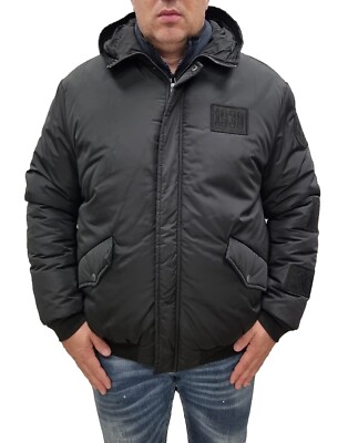 NSTF Taglie Forti Uomo Giubbotto Giacca a Vento Invernale Imbottito Fino 7XL No Maxfort (XS, BLU