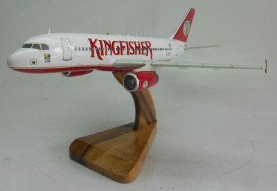 Airbus A-320 King Fisher A320 Airplane Desk Wood Model Free Shipping