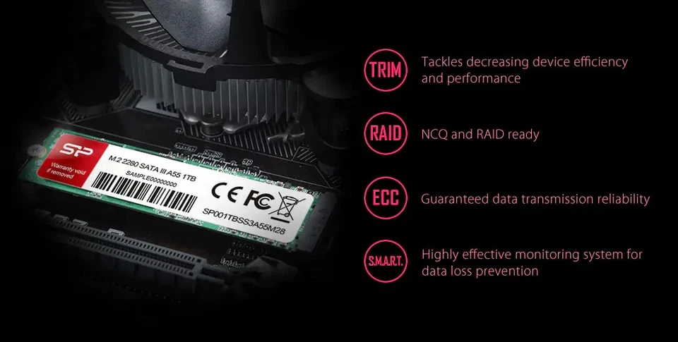 Silicon Power SSD 512GB A55 M.2 SSD SATA III Internal Solid State Drive - Image 4 of 4
