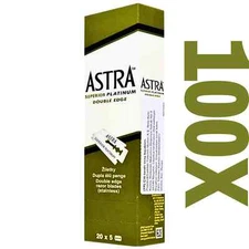 100 X Astra Superior Double Platinum Edge Safety Razor Blades FREE SHIPPING