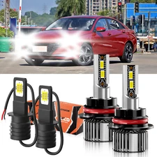 For Hyundai Elantra 1996-1998 LED Headlight High Low+Fog Light Bulbs Kit 26000LM