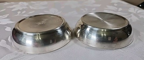 2 Vintage F B Rogers Silver Co Red Glass Silver-Plated Coasters #775 - Picture 6 of 8