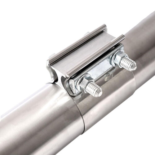 2X 3" 76mm Exhaust Joint Band Clamp 304 Stainless Steel Butt Sleeve Clamp - Picture 5 of 18