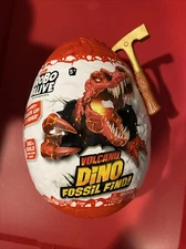 Zuru Robo Alive Volcano Dino Fossil Find 9" Lights Roars ~ Incl's Sand & Slime!