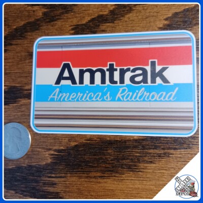 Amtrak ''America's Railroad'' laminated die-cut vinyl sticker