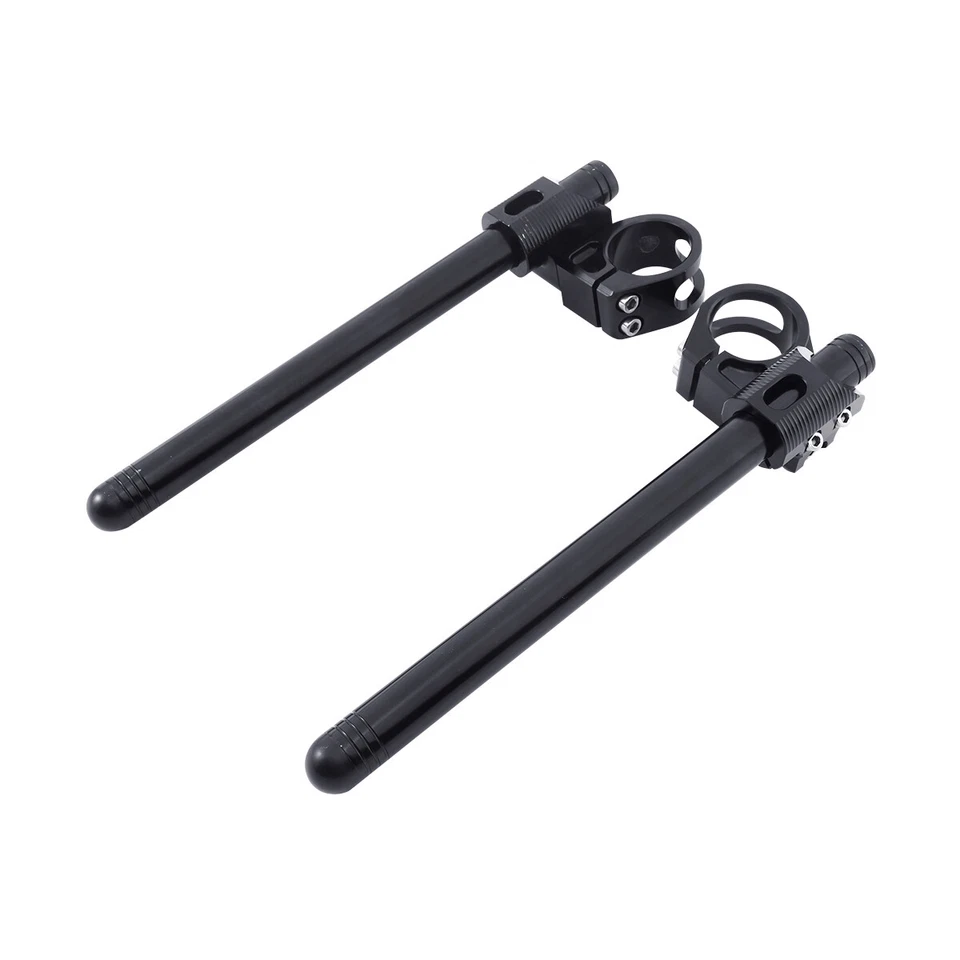 Black 38mm Clip On Handlebar Fit For Yamaha FZR 400 FZR 600CC 1989-1996 Aluminum - Image 4 of 4