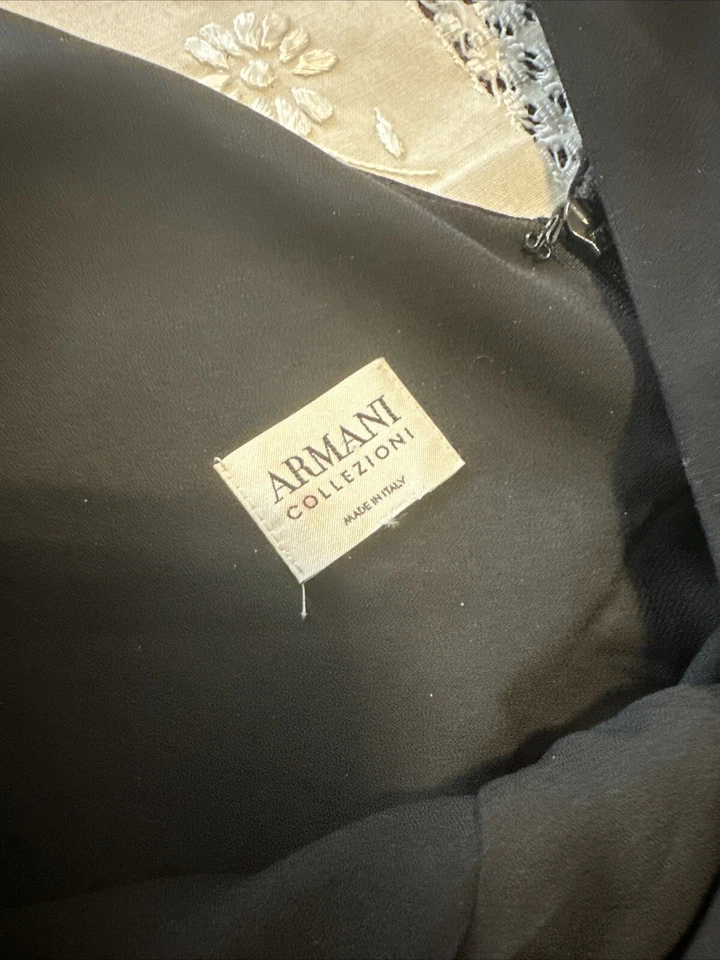 Vestido de cóctel negro Giorgio Armani Collezioni talla 2/4 Foto 2 de 4