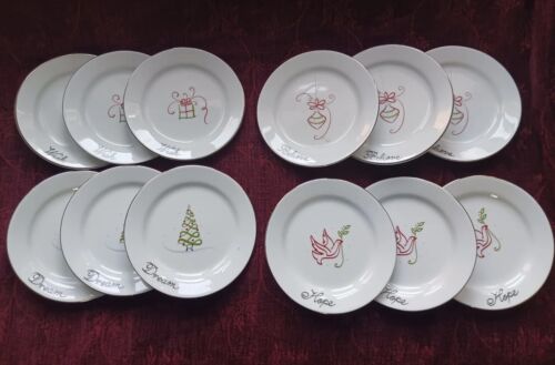 St Nicholas Square TIS THE SEASON 6 in. Dessert/Pie/O'rdoerve Plates - Set/12