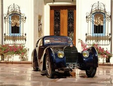 Cars bugatti type 51 dubos coupe 1931 Desk Mat Stitched