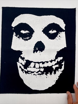 Misfits Fiend Skull Logo Large Back Patch: Sew On, Screen Print, 15  X 13 , New
