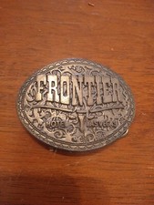 Longhorn Old Vegas Frontier Hotel and casino Advertising western Belt Buckle