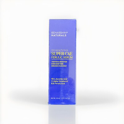 EnaSkin Naturals Super Vitamin C & E Serum for Mature Skin Ferulic Serum 1.7 Oz