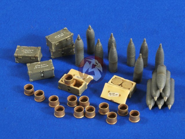 Verlinden 1/35 Scale 15cm Ammo For SFH 18 German Heavy Field Howitzer – WWII Militaria Resin Kit (MPN 899)