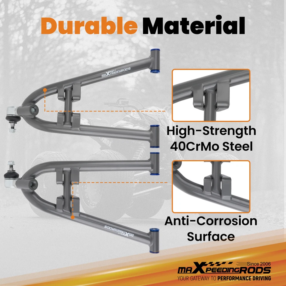 Передние нижние верхние A-образные рычаги для 2004-2008 2009 2012 2013 Yamaha YFZ450 YFZ450V - Изображение 2 из 4