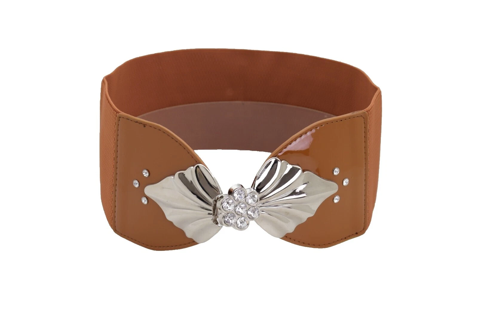 Flor de la correa de cintura Cinturones Marrón para Mujeres