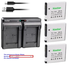 Kastar USB Dual Charger Battery for Canon NB-8L CB-2LA Canon PowerShot A3300 IS