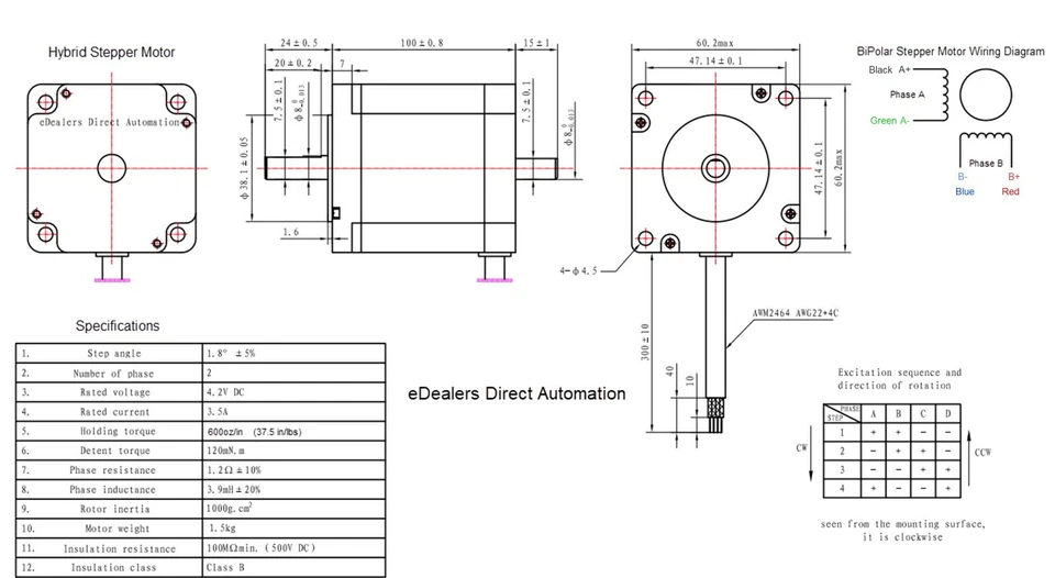 Gecko G540 CNC Motion Control System 48v 12.5a & 3 Nema 23 600oz in 3.5A Motors - Image 4 of 4