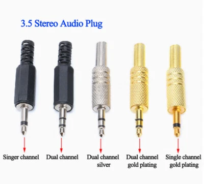 3,5mm Stereo Audio Mono Klinkenstecker auf Ein-und Zweikanalstecker Kabeladapter - Bild 1 von 4