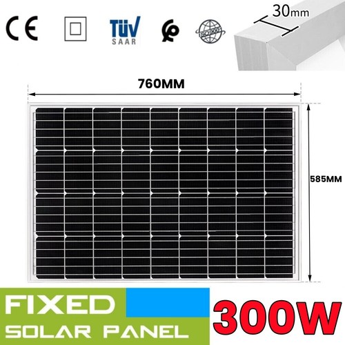12V 300W Fixed Solar Panel Mono Caravan Camping Home Battery Charge 300 Watt AUS - Picture 3 of 11